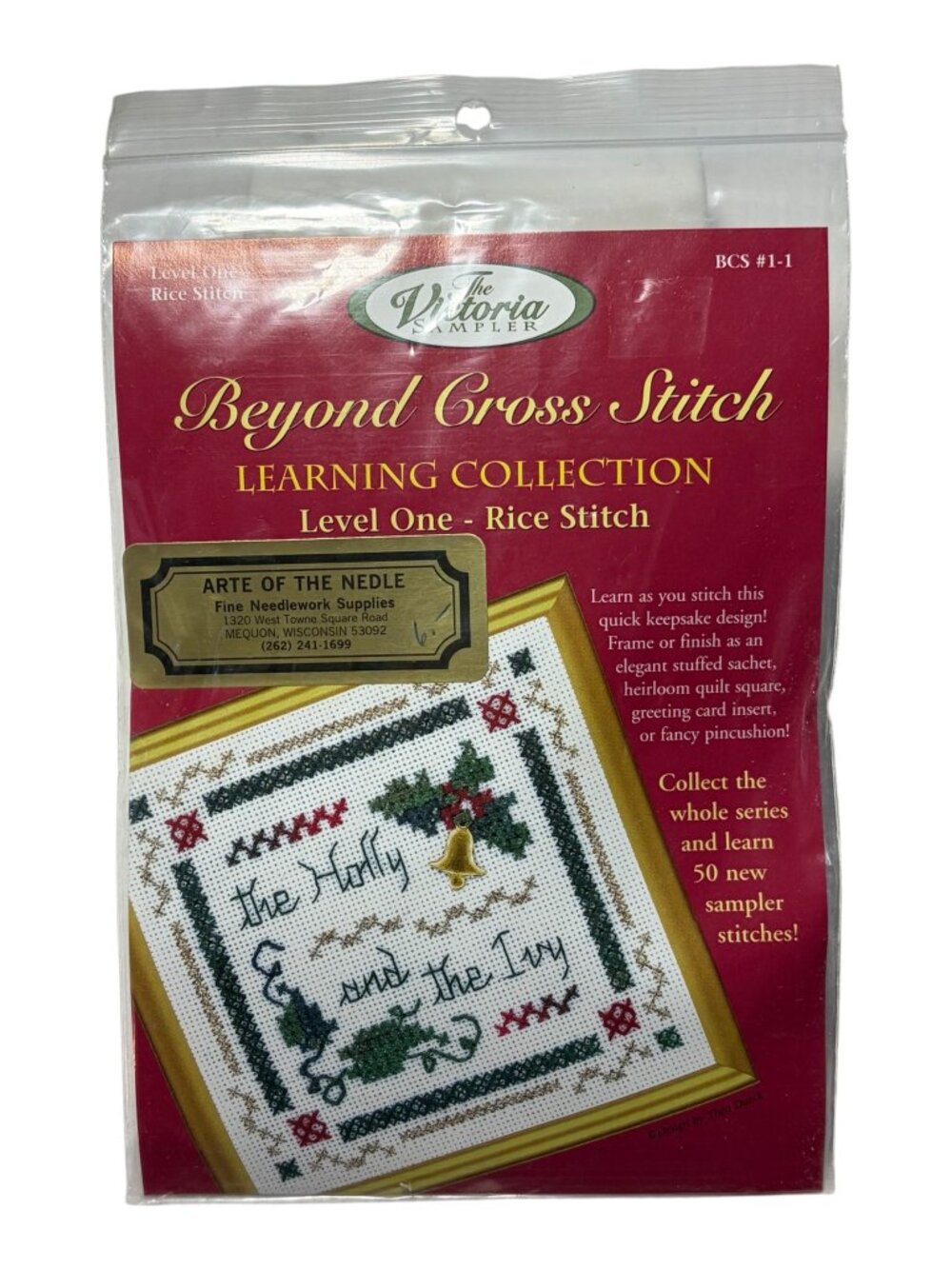 Beyond Cross Stitch Learning Collection Rice Stitch Level One Kit NOS
